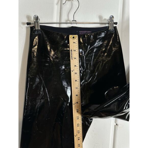 Commando BLACK Faux Patent Leather Perfect Control Leggings, US Small - Picture 7 of 12